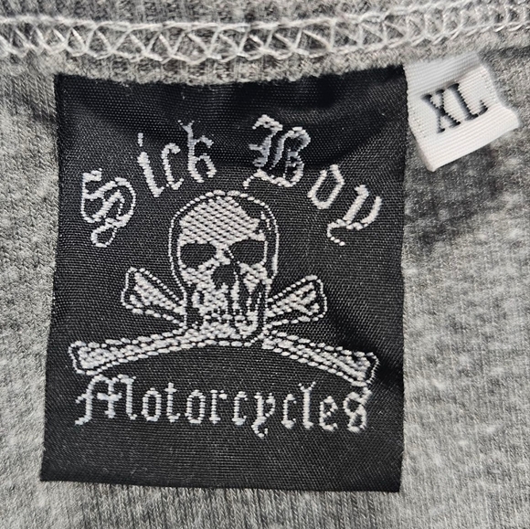 Sick Boy Motorcycles Gray Skull Tank Top Size XL - Picture 3 of 4
